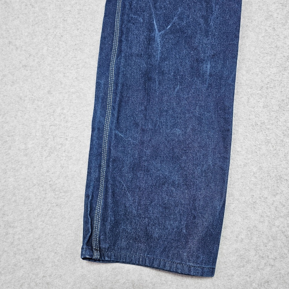 Round House Bib Overalls Mens 32 X 32 Denim Pockets Carpenter Workwear Utility - Picture 6 of 13